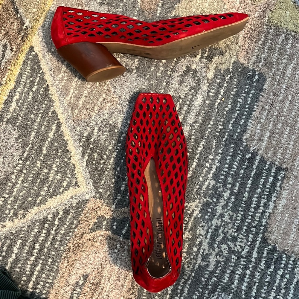 Jeffrey Campbell leather cutout heels